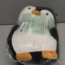 2in1 Travel Pillow Zip and Flip U Shaped Neck Pillow, Cute Penguin Neck Support Pillow, Kids Soft Stuff Travel Pillow, Cartoon Animal Neck Support Pillow Gift for Camping Hiking Car Airplane(Black)