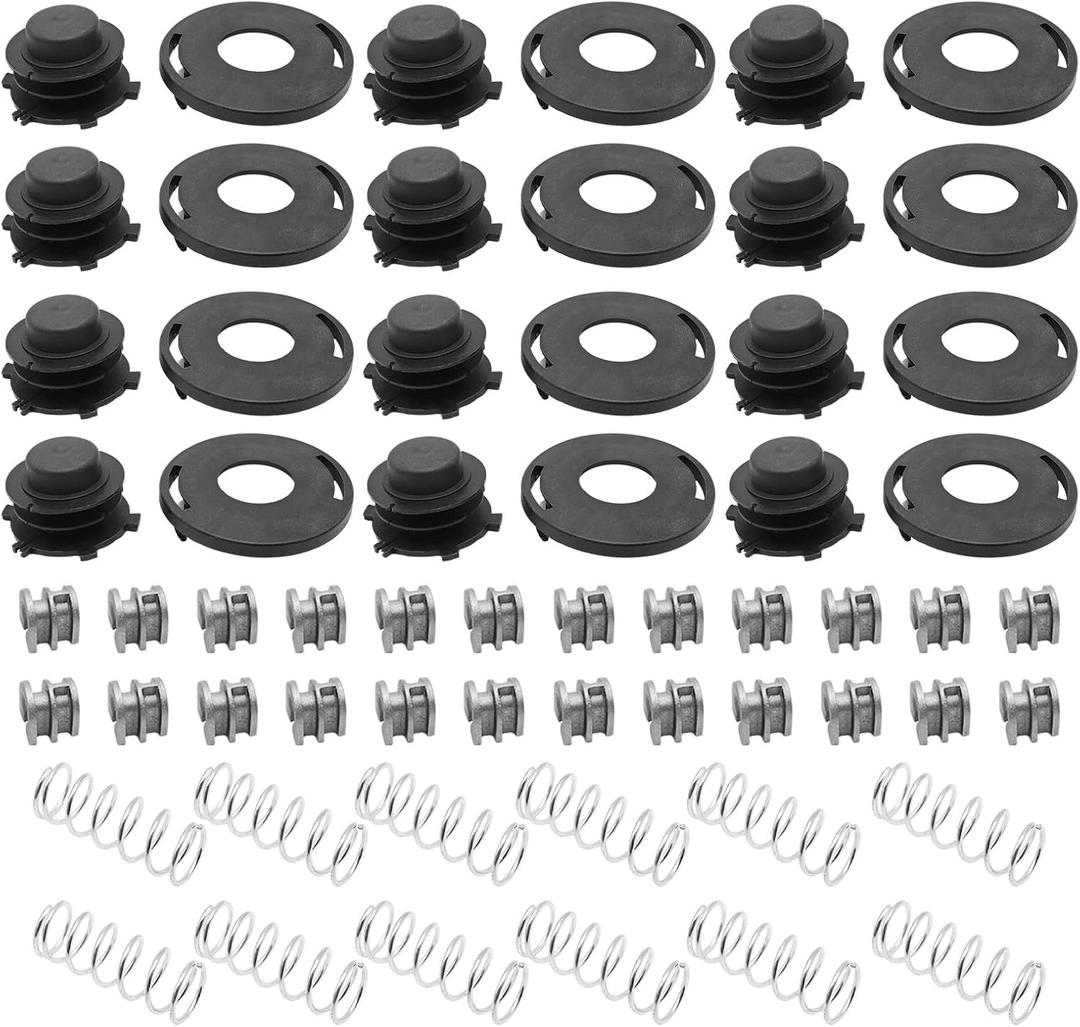 SYOWADA 12pcs 25-2 Trimmer Head Spools Replacement for Stihl Head Cover 25-2 FS90 FS100 FS110 FS120 FS130 FS55 FS80 FS83 FS85 String Trimmer with Trimmer Head Covers Spring Eyelet Sleeve