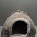 WINDRACING Cat Bed for Indoor Cats - Cat Cave Cat House Cats Tent with Removable Washable Cushioned Pillow, Soft and Self Kitten beds (Large, Beige) (L(17.5 x 17.5 x 17.5 Inch))