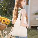 COOKOOKY Crochet Beach Tote bag Summer Beach Bag for Women Aesthetic Mesh Tote Bag Hippie Bag Knit Bag