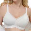 As Fairy No Underwire Sheer Mesh V-Neck Bra Lace Soft Support Comfort Bra for Women Everyday T-Shirt Bralette
