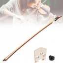 Brazilwood Violin Bow 4/4 w Rosewood Frog White Horsehair Leather Grip
