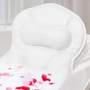 SZXYX Bath Pillows for Tub, Luxury Bathtub Pillows for Head and Neck Support Bathtub Pillow with 6 Strong Suction Cups Relaxing Bath Accessories Spa Gifts (White)