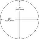 Dulles Glass 20" Round Glass Table Top, 3/8" Thick Clear Tempered Replacement Glass, Pencil Polished Edge for Coffee, Dining, Patio Tables & Furniture Protection