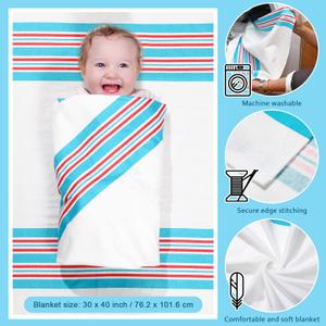Baby Receiving Blankets, 100% Cotton Flannel Receiving Blanket, Perfect for swaddling & Wrapping, Ultra-Soft Hospital Blankets, Size 30 x 40 inch (6)