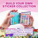 Sticker Bracelet Kit with Collection Book, 240 Mini Stickers Set, Wearable & Shareable Sticker Rolls, Kids Beading Set for Bracelet & Necklace Making, 1000+ Designs (6X Drop)