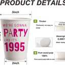 SharkBliss 1995 30th Birthday Party Cups, 20 Pack 9oz Pink We're Gonna Party Like It's 1995 30th Birthday Disposable Paper Cups for His Her Thirty 30th Birthday (Gonna 1995)