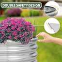 1MORE Galvanized Raised Garden Bed- Planter Garden Boxes Outdoor, Raised Beds for Gardening, 4x2x1ft Metal Garden Bed Kit for Vegetables Flower, Planter Raised Beds with Tools.Silver-2pack (421ft2pcs)