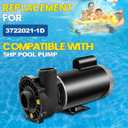 3722021-1D 56 Frame 5 hp Spa Pump, 2-Speed 230V Hot Tub Pump Standard Pool Pump, 2" Inlet/Outlet, Compatible with Waterway Executive 50