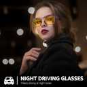 SIPHEW Night Driving Glasses for Women, Anti Glare Polarized Yellow Lens Night Vision Glasses for Nighttime/Rainy/Foggy.