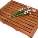 Utoplike (24"x18") Teak Wood Bath Mat, Shower Mats for Bathroom, Large for Spa Home or Outdoor