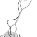 16.5" Pressure Washer Surface Cleaner with 304 Industrial-grade Stainless Steel Housing, Dual Handle, Driveway Pressure Washer Attachment, 2 Replacement Nozzles, for Concrete, Sidewalk, Deck, 4500 PSI