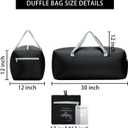 iFARADAY Foldable Duffel Bag 30" / 75L Lightweight with Water Rresistant for Travel-Black