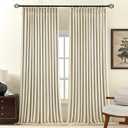 Pinch Pleated Curtains 100% Blackout Linen Curtains 108 Inches Long for Bedroom Living Room, Creamy Beige Memory Trained Thermal Insulated Room Darkening Window Drapes with Hooks 2 Panels 40"Wx108"L