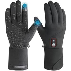 Heated Gloves for Men Women Rechargeable with 7.4V 3000mAh Battery Thin Liner Work Touchscreen Heating Glove for Cold Weather L