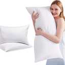 Mr.Ye Bed Pillows for Sleeping King Size 2 Pack Premium Luxury Hotel Quality Soft Pillows Down Alternative Filling for Back, Stomach or Side Sleepers, White