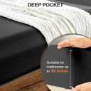 FreshCulture Full Fitted Sheet - Hotel Quality Fitted Sheet - Ultra Soft & Breathable - Brushed Microfiber - Deep Pocket - Cooling Fitted Sheets for Full Size Bed (Black)