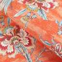 FunStick 17.5x354 Floral Wallpaper Peel and Stick Vintage Burnt Orange Wallpaper Stick and Peel Orange Floral Contact Paper for Cabinets Walls Renter Friendly Flower Wallpapers for Girls Kids Bedroom