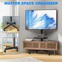 Rolling TV Stand with Shelf for 23-65 inch TVs up to 88lbs, Portable Mobile TV Cart with Silent Wheel, Tilt & Height Adjustable Universal Corner TV Stand for Bedroom, Living Room, Office