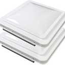 2 Packs 14 Inch RV Roof Vent Cover Universal Replacement Vent Lid White for Camper Trailer Motorhome (White 2-Pack)