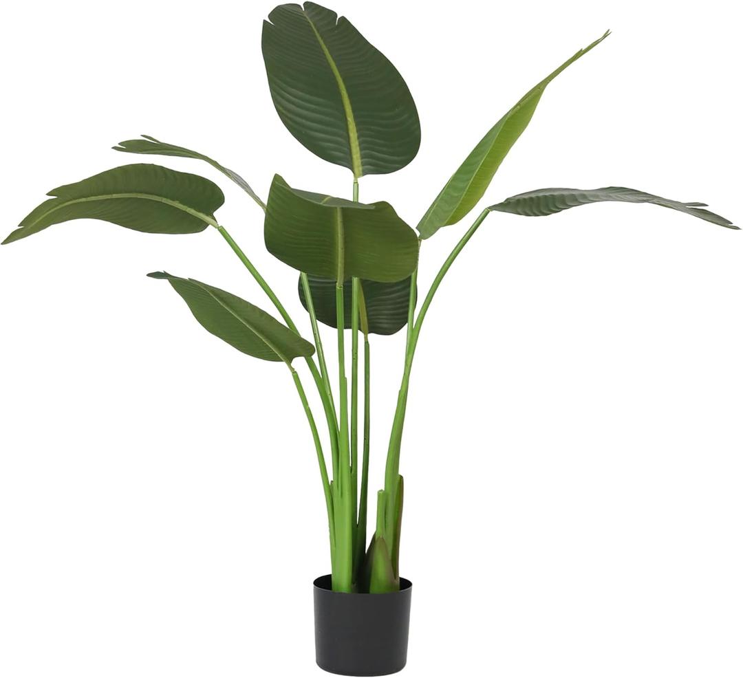 Worth Garden Artificial Bird of Paradise Plant 3.8ft, Faux Tropical Tree for Home and Office Dcor, 45in Lifelike Greenery for Indoor and Outdoor Use