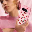 for Google Pixel 9 Pro XL Case - Women Girls Cute Cover Girly Aesthetic Kawaii Unique Design Teens Pretty Cheery Heavy Duty Shockproof Protective Phone Case for Pixel 9 Pro XL 6.8 Inch Cherry