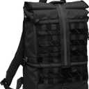 Chrome Industries Barrage 22L Black Roll-Top Backpack  Water Resistant Bag for Work, School, Travel  Features Cargo Net & Laptop Pocket
