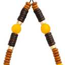 Beaded Phone Wrist Strap Bamboo Beaded Phone Lanyard Coconut Shell Beads Wrist Lanyard for Smartphone Charm Wristlet