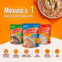 Isadora Original Refried Beans in Pouch (Pack of 8), Delicious Refried Pinto Beans, Microwave Food Premade Meals, Plant Based Protein,15.2 oz, No BB Date
