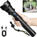 Cinlinso Flashlights High Lumens Rechargeable, 990,000 Lumens Super Bright Led Flash Light, 7 Modes with COB Light, IPX6 Waterproof, Handheld Powerful Flashlight for Home, Camping, Emergecies (Black)