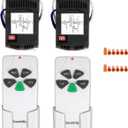 2-Pack Universal Ceiling Fan Remote Kit with Light Dimmer - 3-Speed Smart Control for Hunter/Hampton Bay/Honeywell & Major Brands | No Wiring Needed, Easy DIY Install