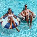 1/2 Packs Inflatable Pool Floats Adult Tube Floaties for Floating Pool Chair Float Lounger Floats Raft with Cup Holder