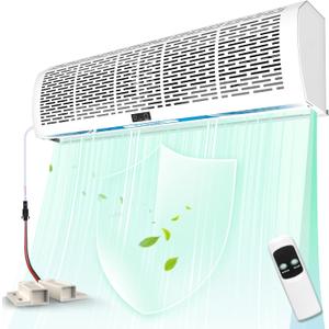 36 Inch Air Curtain Fan Wall Mounted Air Door with Magnetic Door Switch, Dual Speed Control, 1527 CFM / 2559 FPM, Commercial Grade Indoor Fan for Doors 180W, 110V