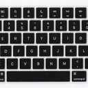 Se7enline Compatible with MacBook Keyboard Cover Skin for Mac Pro 14 16 & Mac Air 13.6/15.3 inch (M5 M4 M3 M2 M1 Chip) 2021/2022/2023/2024/2025,Black