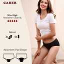 Carer 3 Pack Incontinence Underwear for Women, Washable Leakproof Protective Panties, Reusable Absorbent Underwear for Bladder Leakage, Womens Seamless Incontinence Briefs Black XL