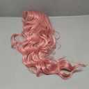 Rbenxia Curly Cosplay Wig Long Hair Heat Resistant Spiral Costume Wigs Anime Fashion Wavy Curly Cosplay Daily Party Pink 32" 80cm