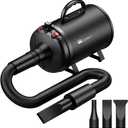 Pet Dryer, 5.2HP/3800W Pet Grooming with Adjustable Speed and Temperature Control Dog Blow Dryer, Pet Hair Dryer with 3 Nozzle