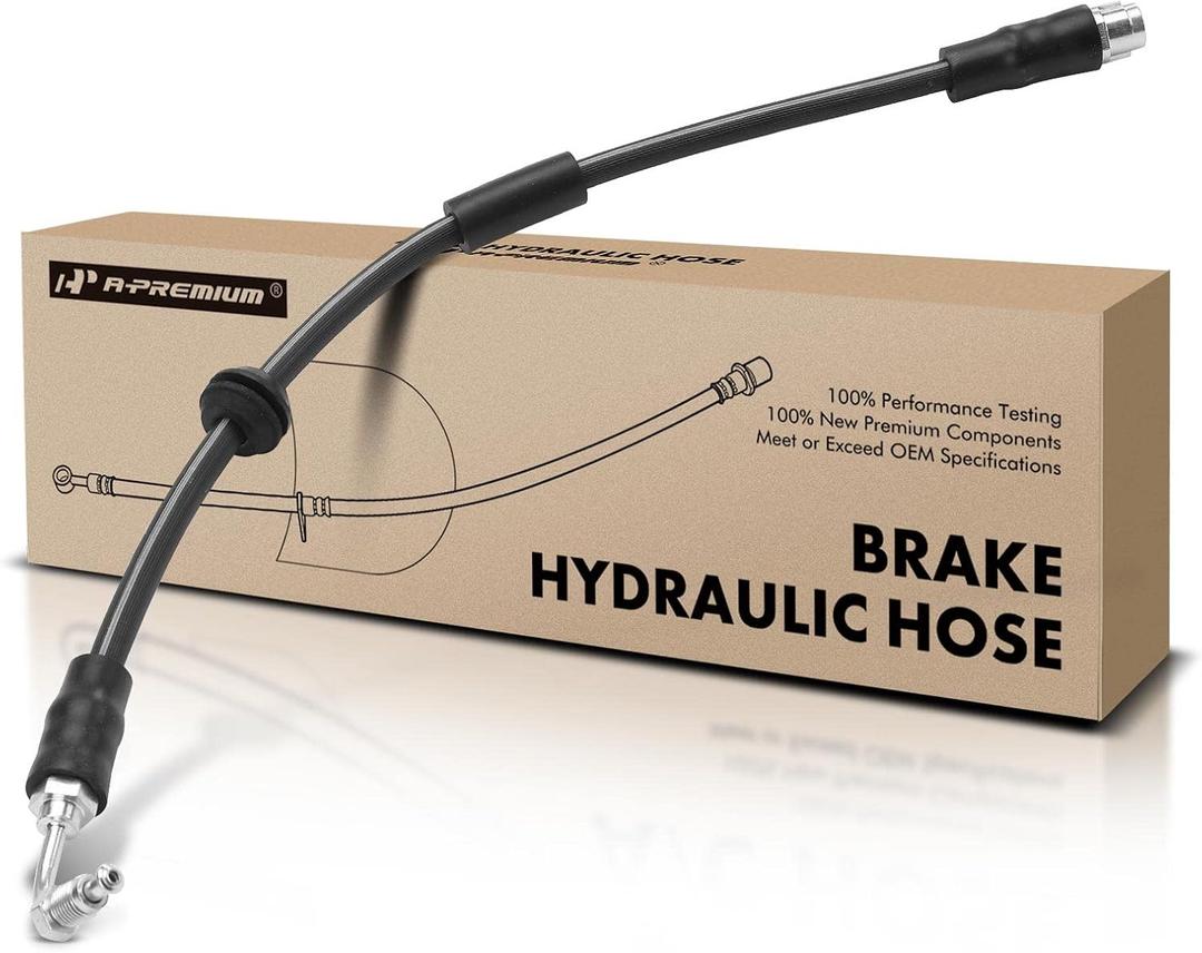 A-Premium Front Driver or Passenger Brake Hydraulic Hose Compatible with Audi Models - RS4 2007-2008, RS6 2003-2004 - Replace# 8E0611707H A-Premium Front Driver or Passenger Brake Hydraulic Hose Compatible with Audi Models - RS4 2007-2008, RS6 2003-2004 - Replace# 8E0611707H