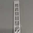 PATIKIL Door Air Vent Cover, 10 x 1.7 Inch (Outer Dimensions) Aluminum Louvered Ventilation Grille Rectangle Toe Kick Vent with Mounting Screws for Shoe Cabinet Wardrobe, White