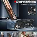 LeYi Compatible for iPhone 16 Pro Max Case: 16 Pro Max Phone Case with Screen Protector 2PCS Tempered Glass, Slide Camera Cover & Magnetic Kickstand Funda para 16 Pro Max, Black