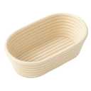 Saint Germain Bakery Premium Round Bread Banneton Basket with Liner - Perfect Brotform Proofing Basket for Making Beautiful Bread (10 inch Oval)
