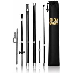 Feather Flag Pole Kit 15ft Tall 1 Pack Fits 8-9ft & 11-12ft Feather Flags Only, 100% Fiberglass Flag Pole with Heavy Duty Ground Spike for Business Flags, Swooper Flags & Feather Banners