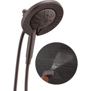 Delta Faucet 7-Setting In2ition 2-in-1 Dual Shower Head with ProClean Spray, Hose, 2.5 GPM