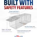 24" Humane Cat Trap for Stray Cats, Collapsible Live Animal Cage for Feral Kittens, Possum, Raccoon, Rabbit, Armadillo Trap Catch and Release by LifeSupplyUSA