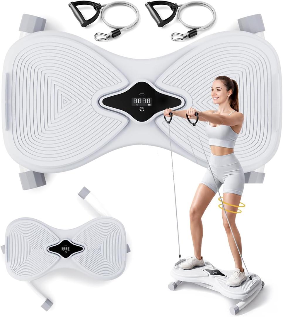 Waist Twister Machine with Rechargeable Battery, LED Counter, Ab Twister Board for Belly Fat Loss and Core Workout, 300 lbs Capacity, Silent Spin, Anti Slip, Home Gym Equipment for Women/Men