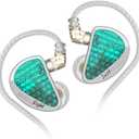 Linsoul KZ AS16 Pro Wired Earbuds, 16BA Balanced Armature Drivers Earphones HiFi Bass in Ear Monitor Earphones with Detachable 0.75mm 2 pin Cable (Cyan, Without Mic)