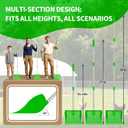 4-in-1 Chicken Manure Scoop, Coop Cleaner Tool for Scoop Sift Rake Level, Lightweight Durable for Chicken Coop Cleaning, Sand Sifting, Poultry Farming & Waste Management(Single Unit, Green)