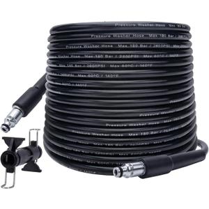 BEAR FORCE Replacement Pressure Washer Hose 32 ft * 2600 Psi, High Pressure Water Cleaning Extension Hose, Compatible with Bosch, some of Black & Decker/AR Blue Clean BEAR FORCE Replacement Pressure Washer Hose 32 ft * 2600 Psi, High Pressure Water Cleaning Extension Hose, Compatible with Bosch, some of Black & Decker/AR Blue Clean