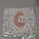 Rusenbao Custom Floral Mouse Pad, Cute Small Pink Flower Personalized Mouse Pad for Women, Customizable Initial Non-Slip Rubber Base MousePads for Desk Wireless Mouse, Laptop, 9.5x7.9 Inch(Letter G)