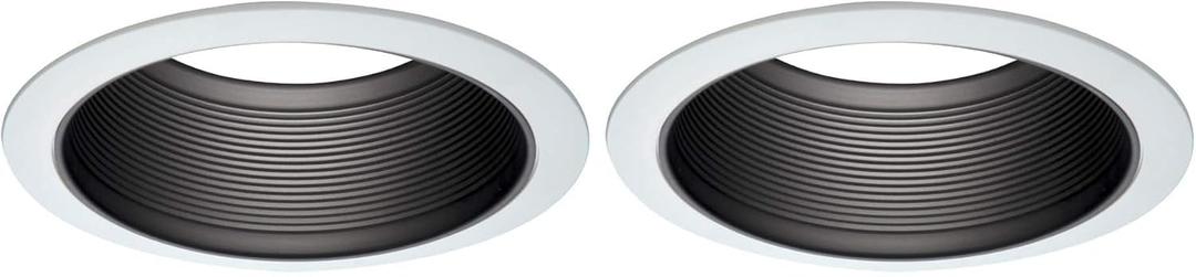 HALO 6100BB 6" White Recessed Lighting Trim Rings (Narrow and Oversized, Set of 2)